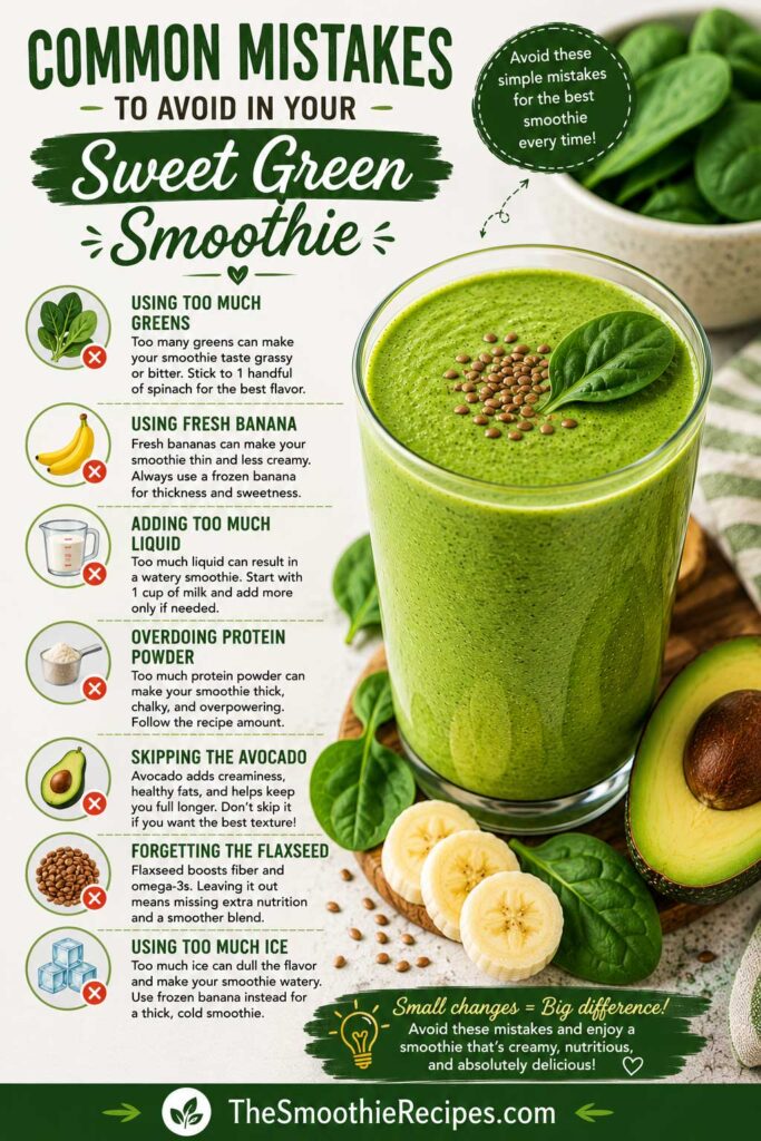 Common Green Smoothie Mistakes Infographic