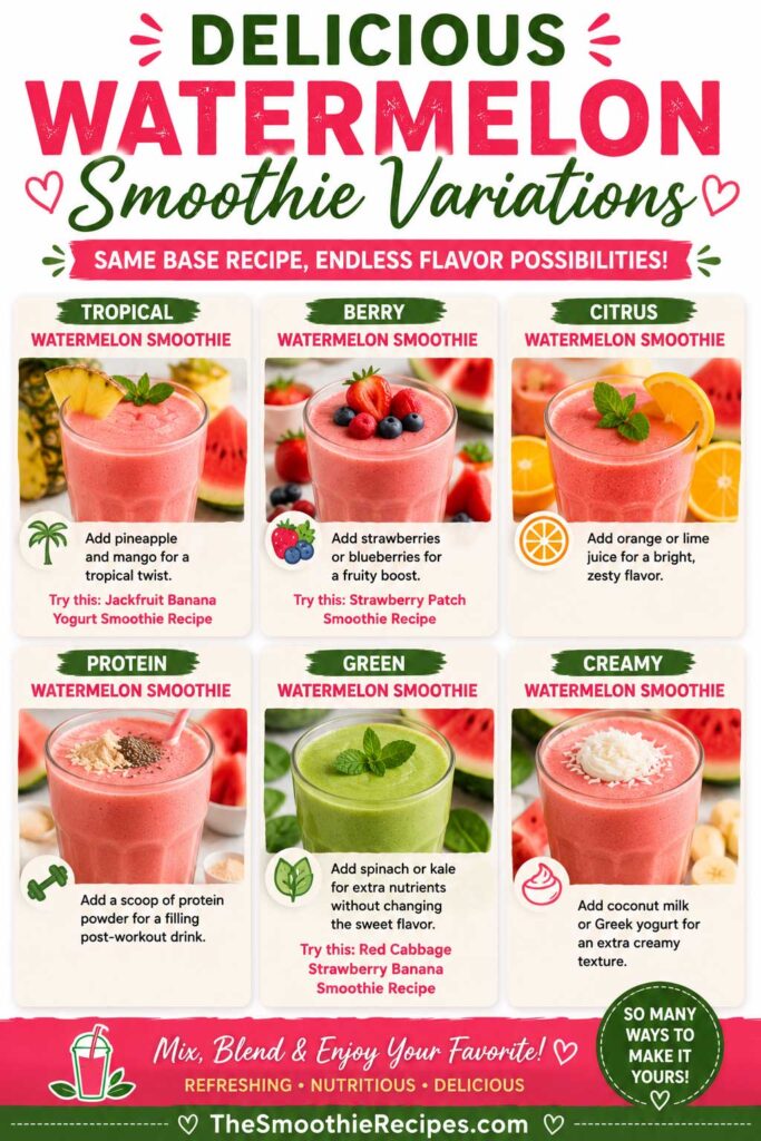 Delicious watermelon smoothie variations