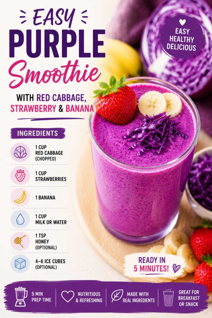 Tips For The Best Smoothie with red cabbage