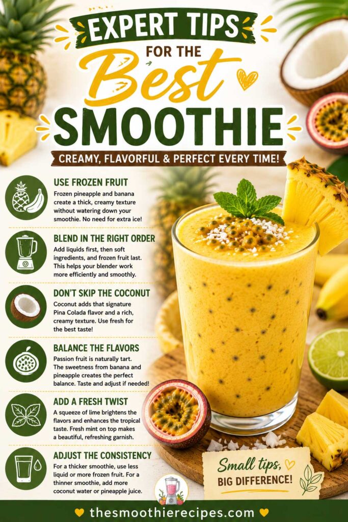 Expert Tips for the Best pina colada smoothie recipe