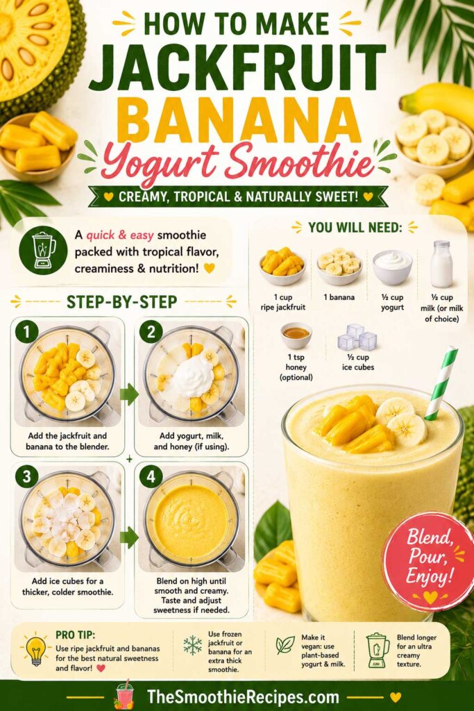 How To Make Jackfruit Banana Yogurt Smoothie