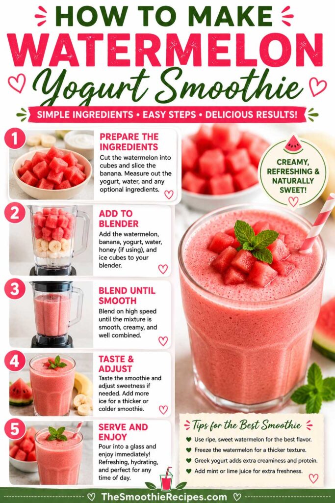 How To Make Watermelon Yogurt Smoothie Recipe