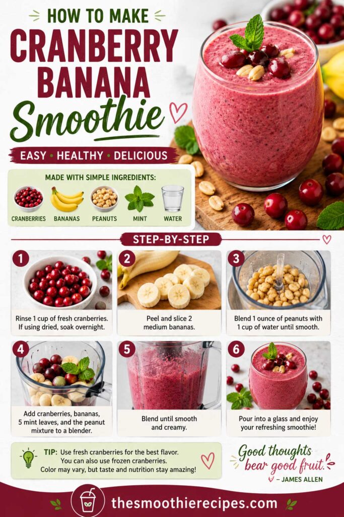 How to Make banana smoothie with cranberries
