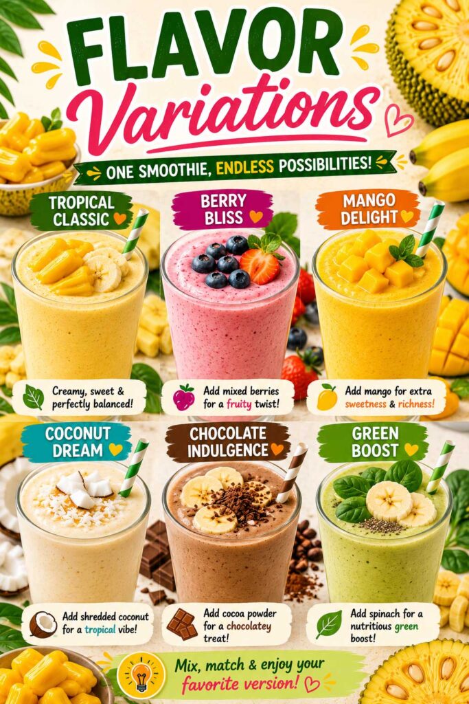 Jackfruit Banana Yogurt Smoothie Recipe Flavor Variations