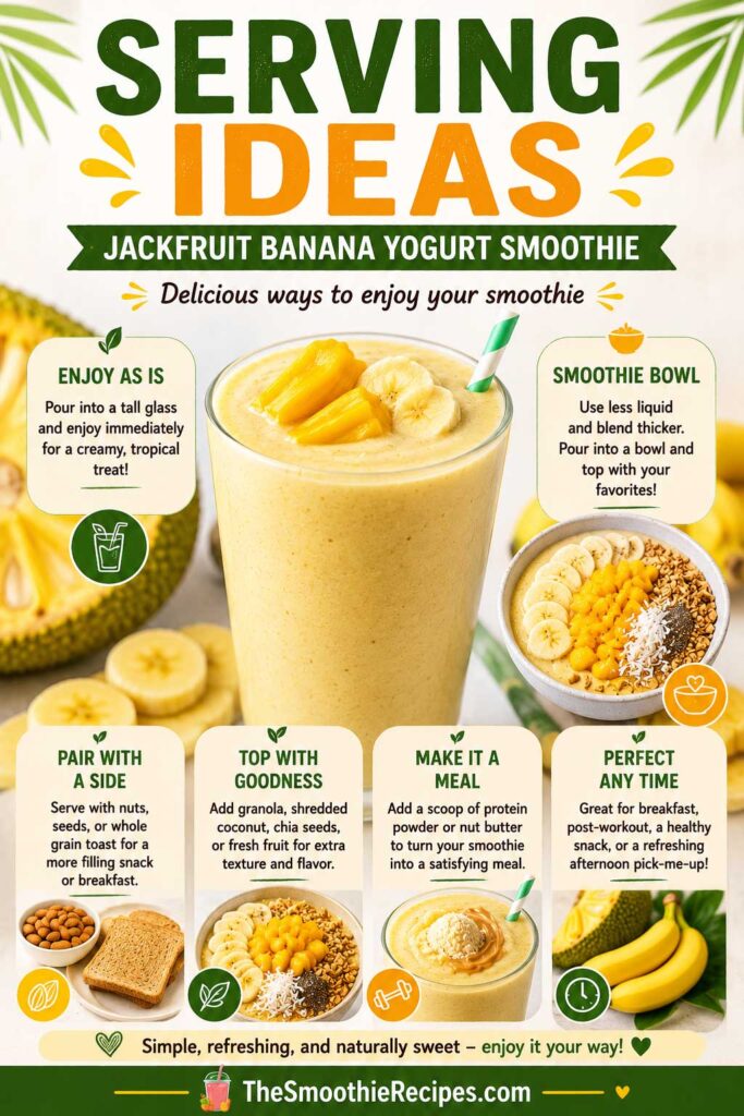 Serving Ideas for Jackfruit Banana Yogurt smoothie