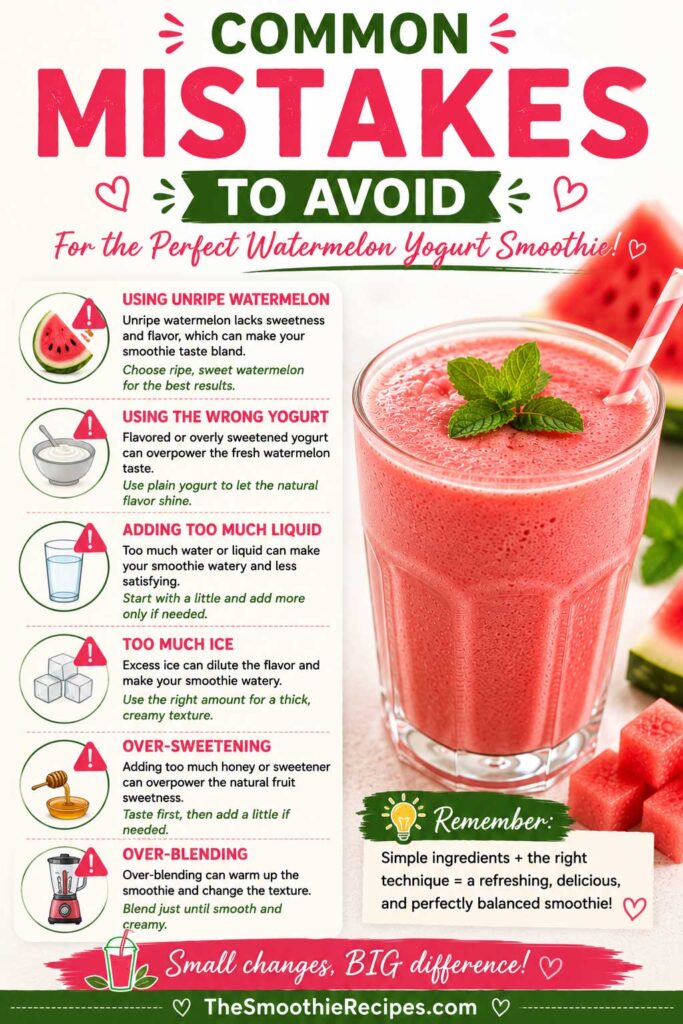Watermelon Yogurt Smoothie Common Mistakes To Avoid