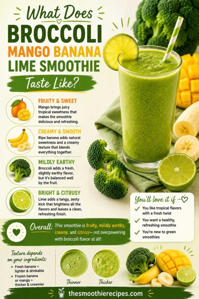 What Does Broccoli Mango Banana Lime Smoothie Taste Like