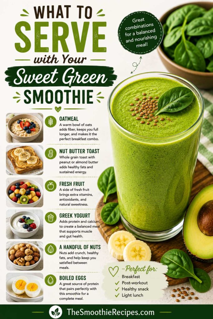 What to Serve with creamy green smoothie banana spinach smoothie