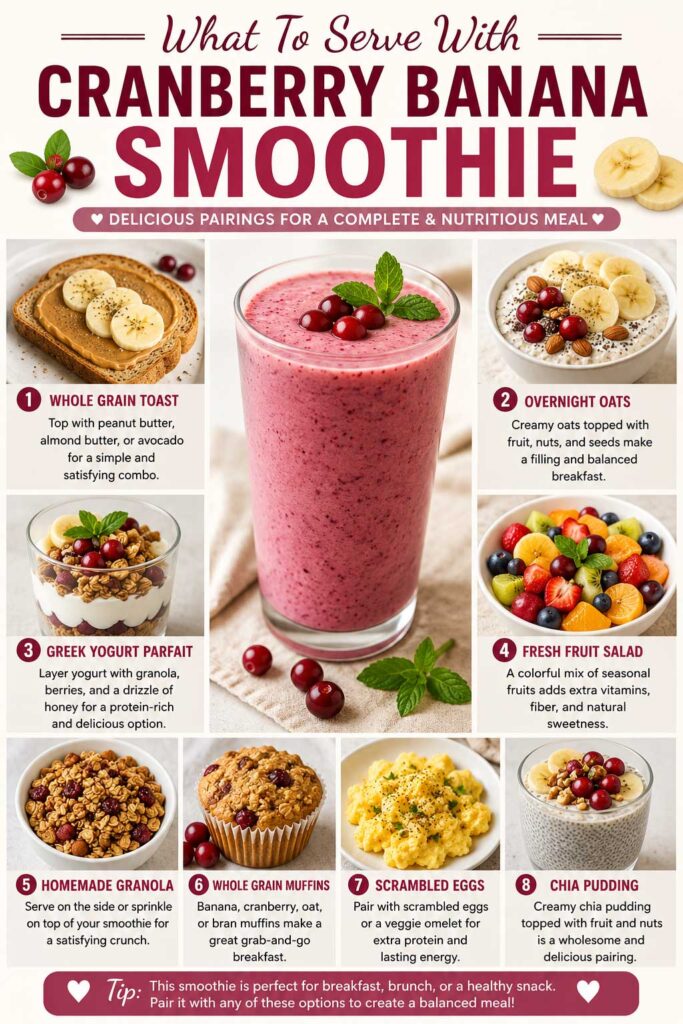 banana smoothie with cranberries pairing guide