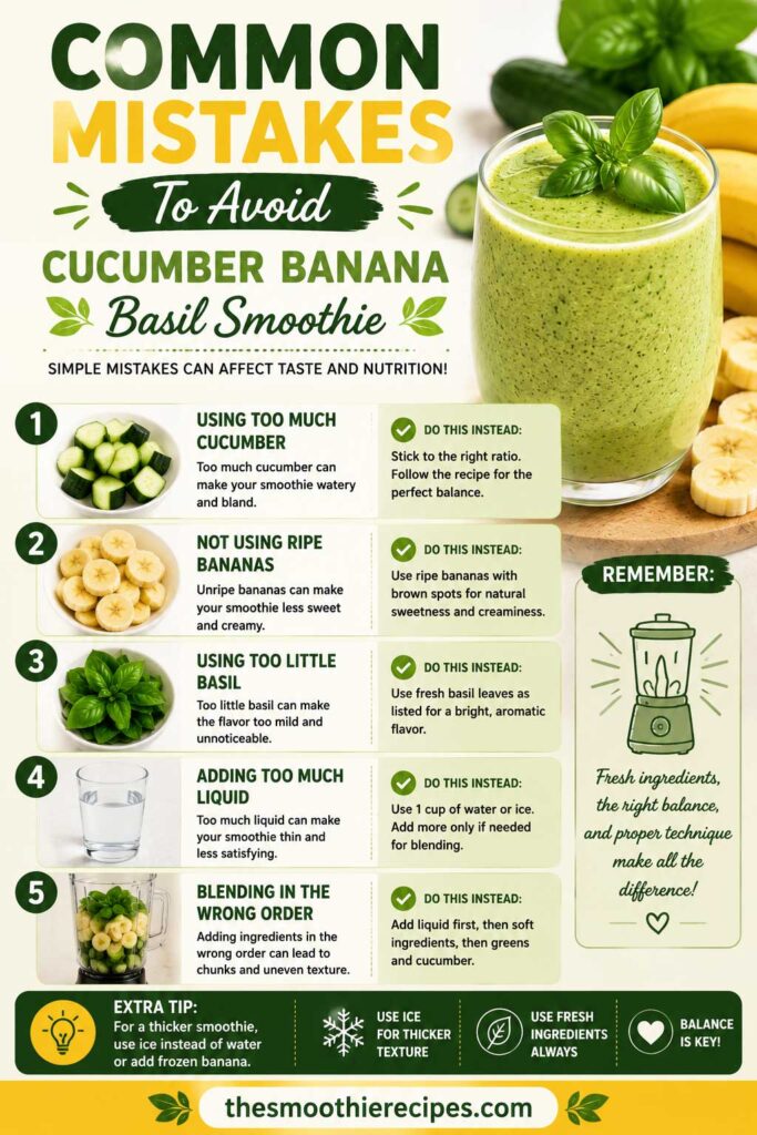 cucumber breakfast smoothie with basil Common Mistakes to Avoid