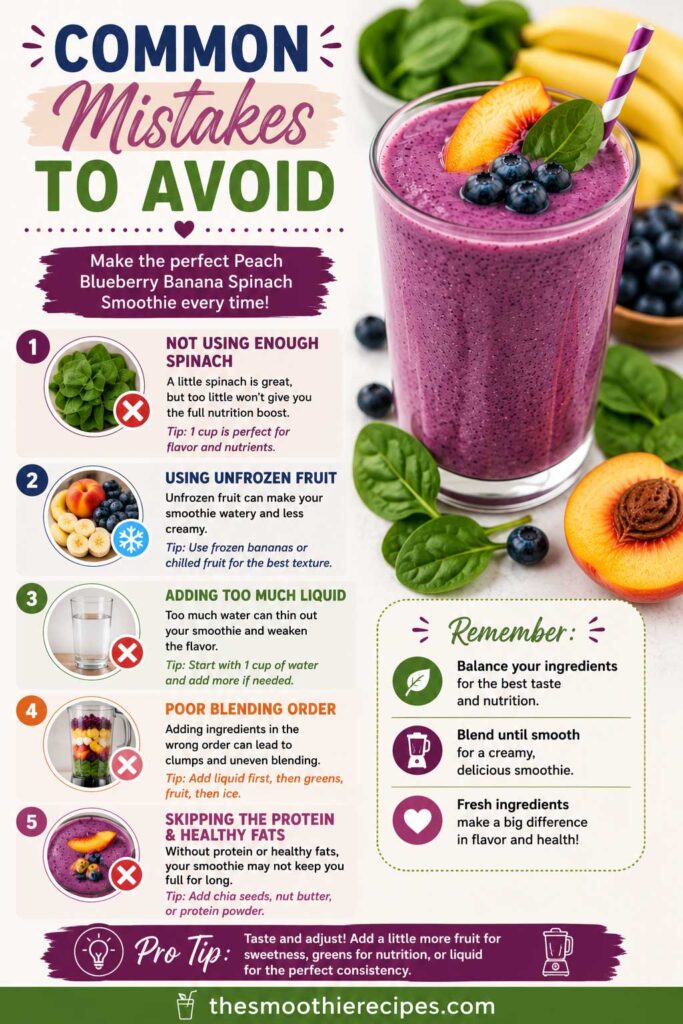 healthy peach smoothie banana blueberry smoothie Common Mistakes