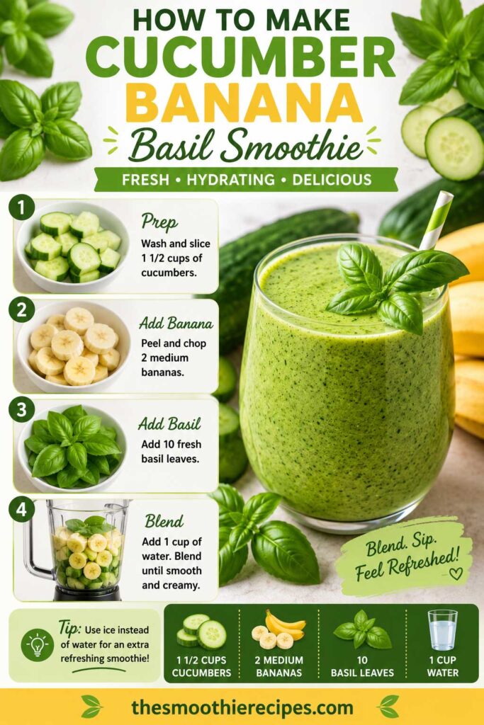how to make this healthy cucumber smoothie recipe