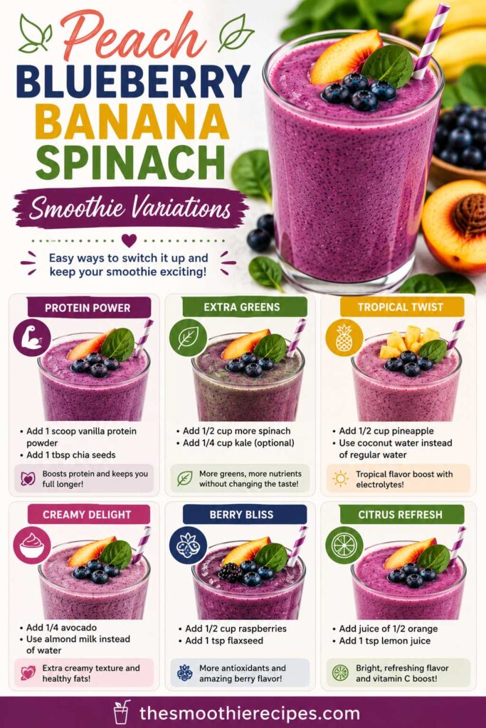 peach spinach smoothie peach breakfast smoothie recipe Variations