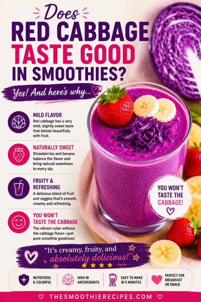 red cabbage strawberry banana smoothie taste
