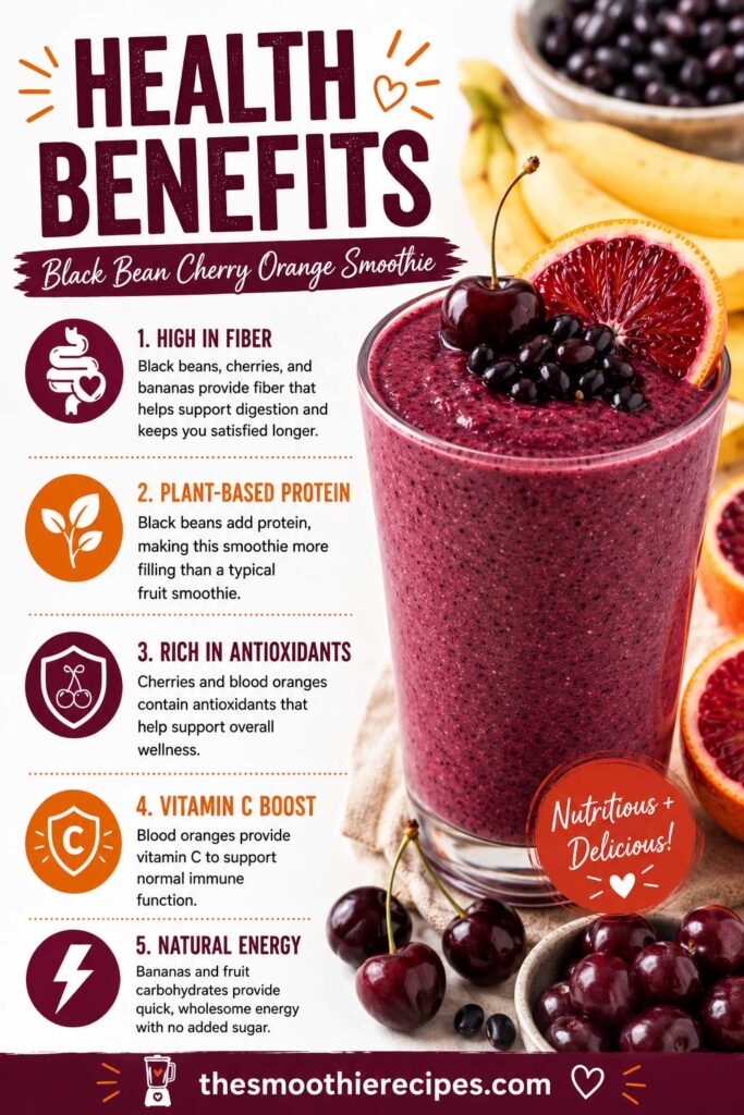 Health Benefits of Black Bean Cherry Orange Smoothie