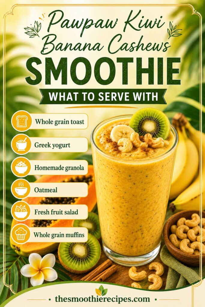 What to Serve with Pawpaw Kiwi Banana Cashews smoothie