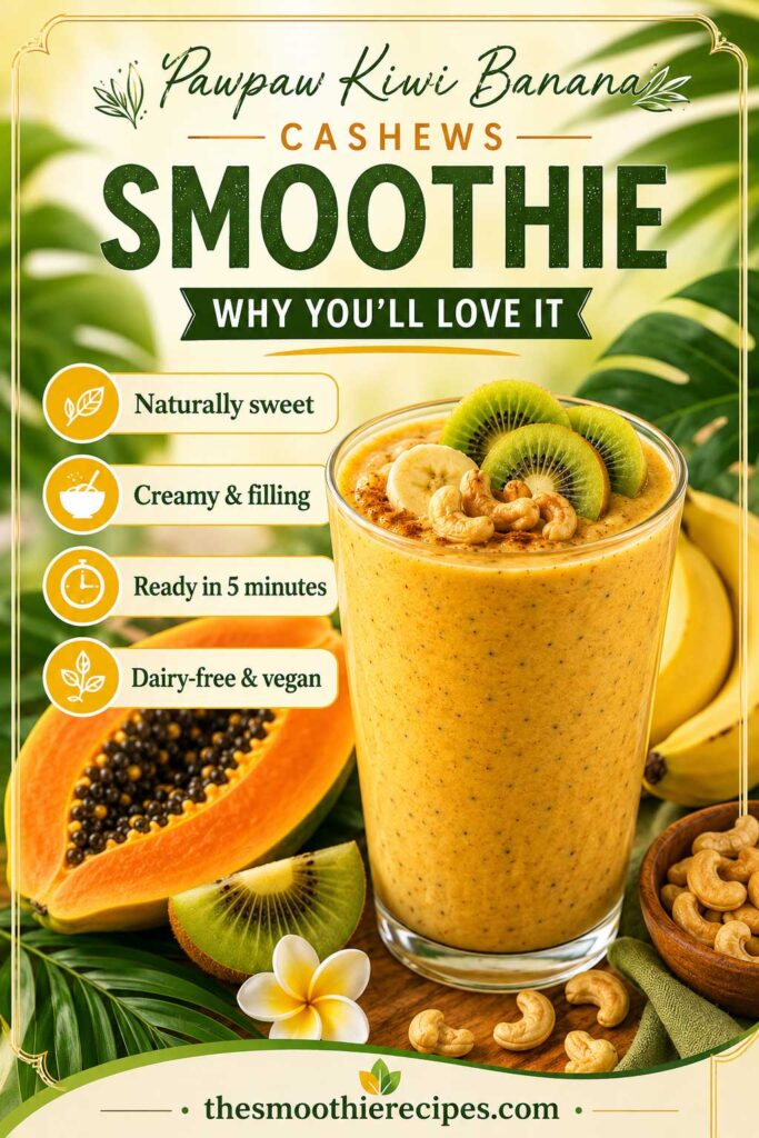 pawpaw kiwi banana cashews smoothie people love