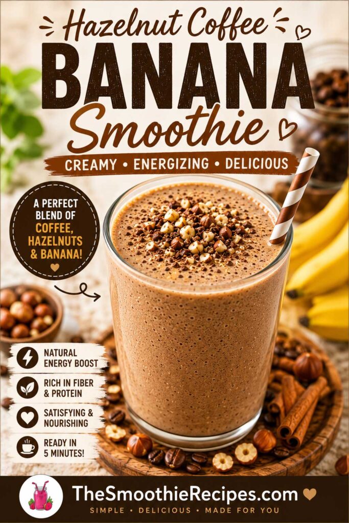 coffee banana smoothie with hazelnut easy breakfast smoothie