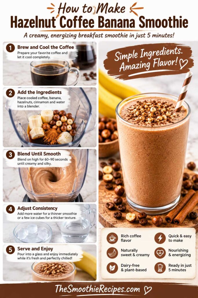 how to make Hazelnut coffee banana smoothie recipe