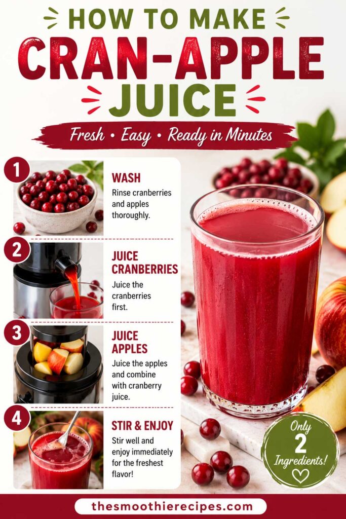 How to make cranberry apple juice recipe
