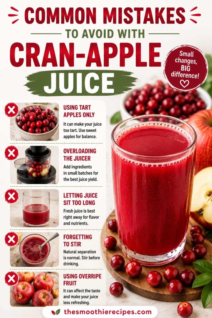 cranberry apple juice recipe Common Mistakes to Avoid