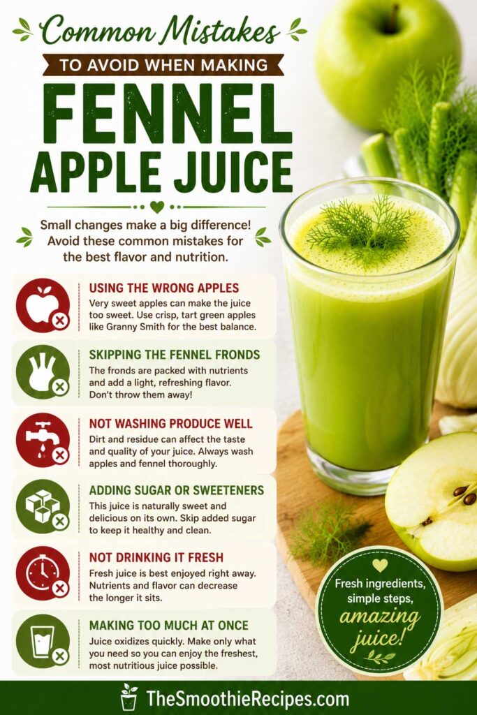 green apple juice recipe with fresh fennel common mistakes