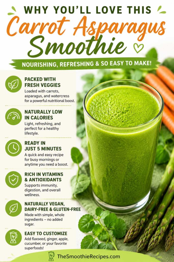 healthy asparagus smoothie recipe with carrots