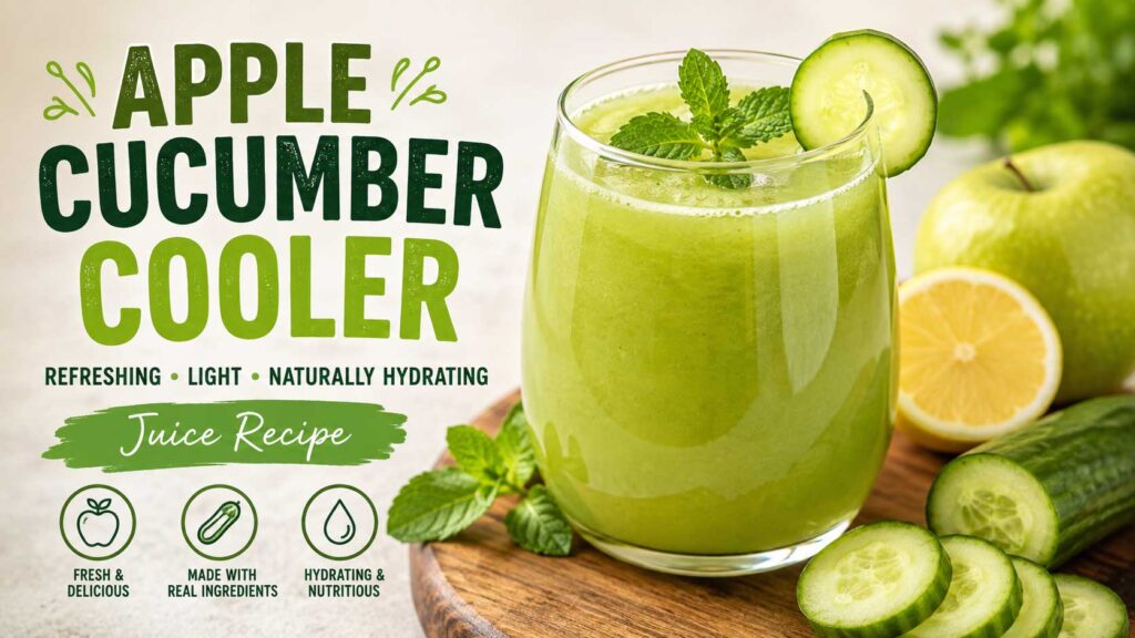 Apple Cucumber Cooler refreshing summer juice homemade juice recipe