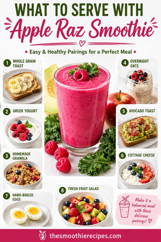 Apple Raspberry Smoothie Pairing Guide homemade smoothie