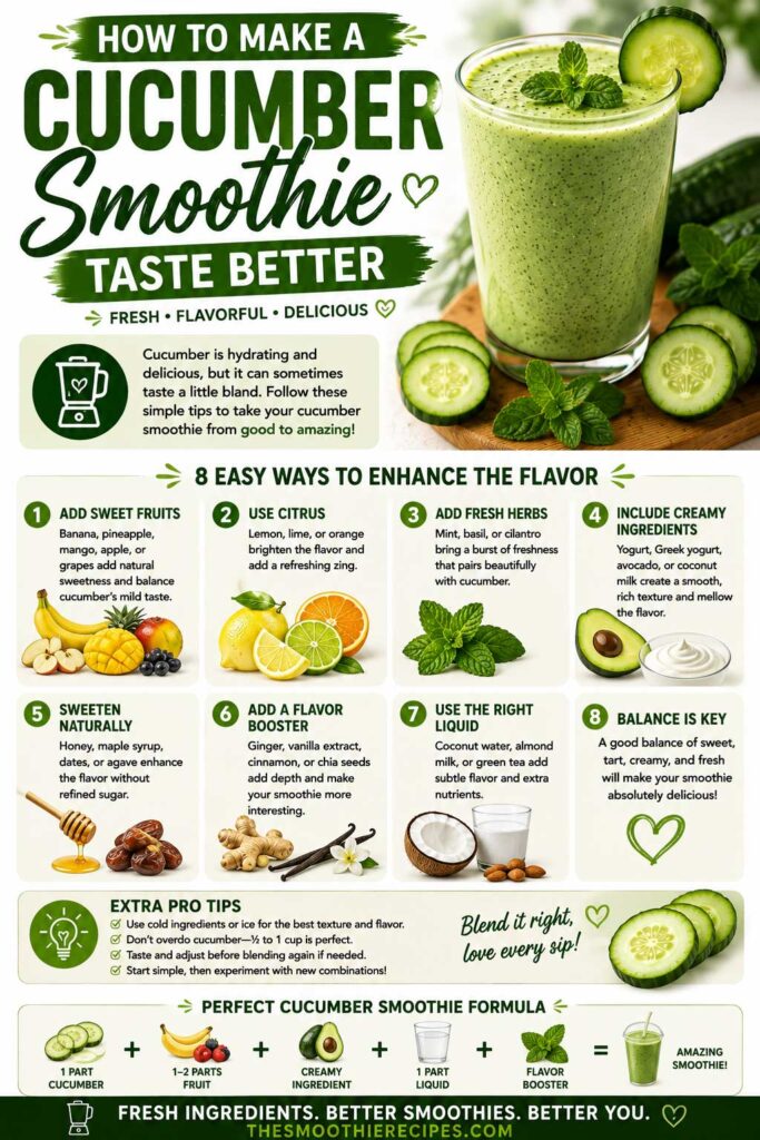 How To Make A Cucumber Smoothie Taste Better