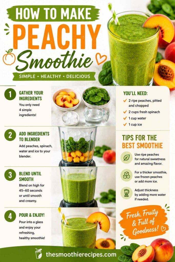 How to Make Peachy Smoothie healthy peach drink