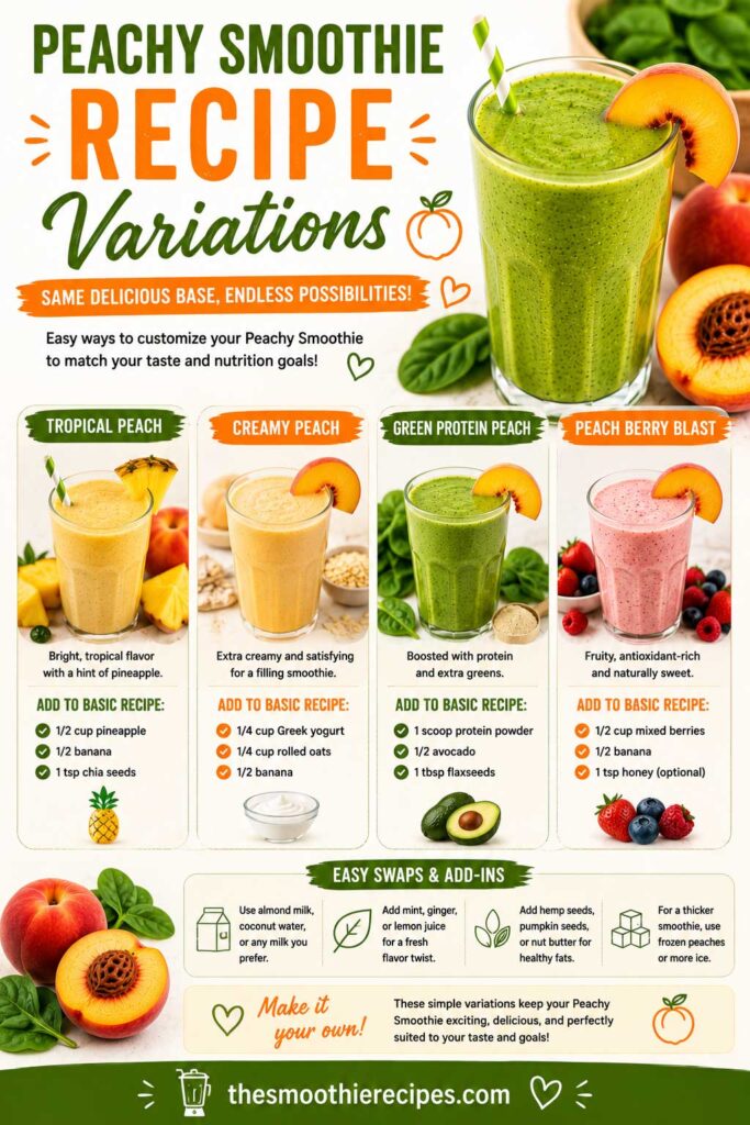 Peachy smoothie variations and tips