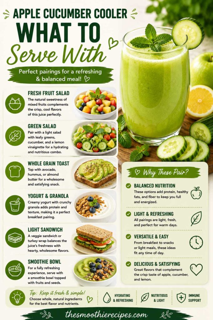 What to Serve with apple lemon cucumber juice