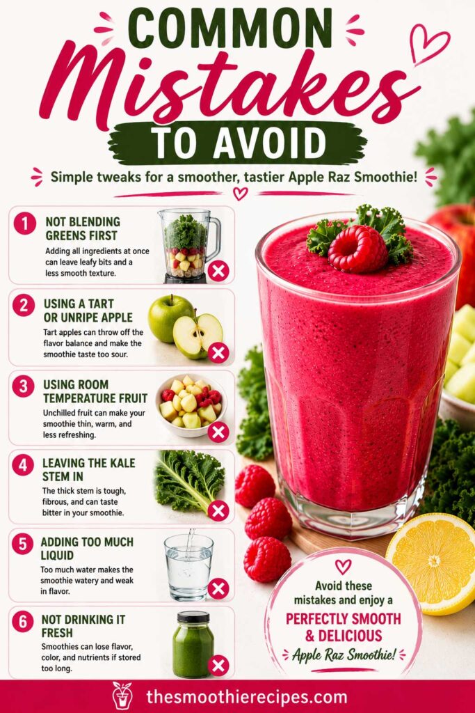 apple kale smoothie raspberry green smoothie Common Mistakes
