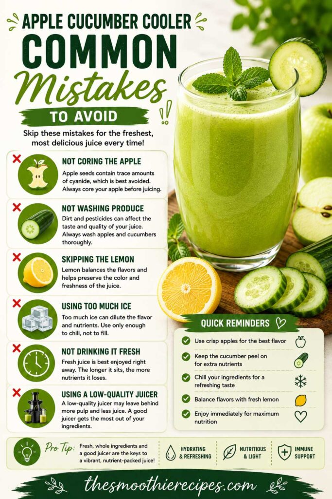 detox juice recipe cucumber lemon juice Common Mistakes to Avoid