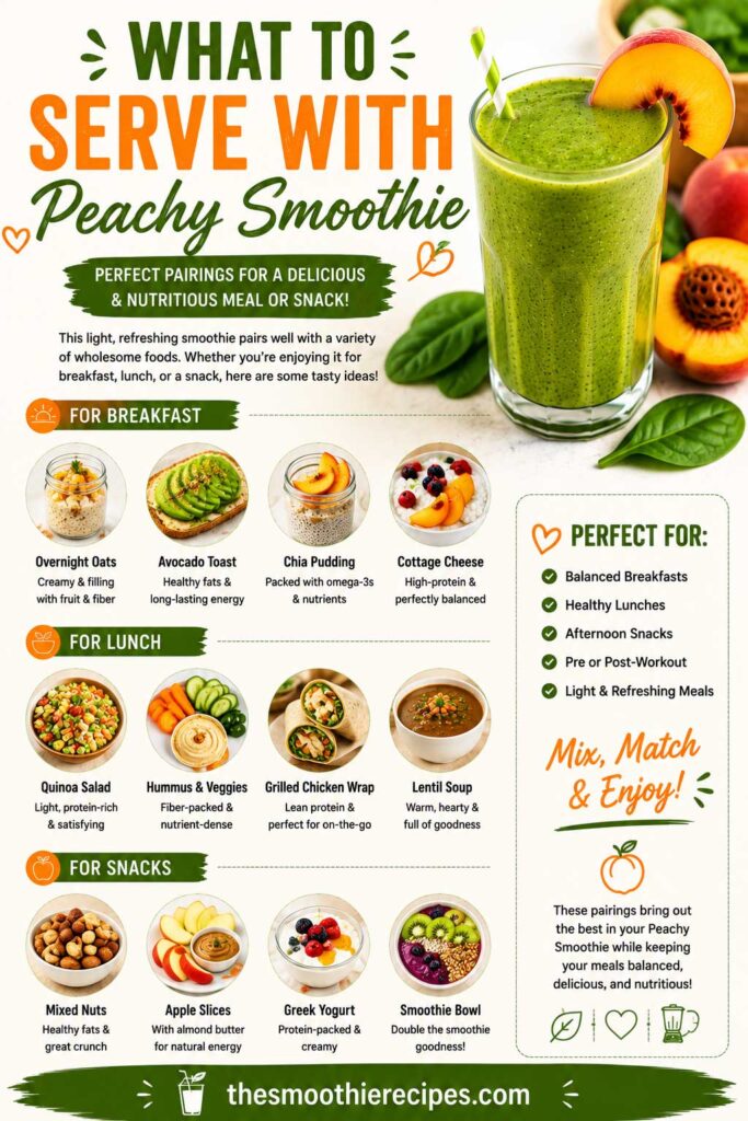 peach spinach smoothie pairings for health