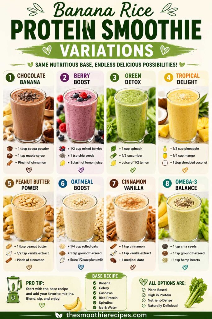 Banana Rice Protein Smoothie Variations recipes