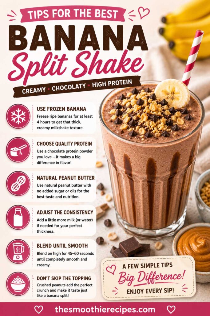 Banana split shake recipe tips