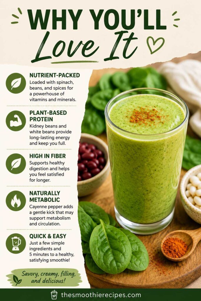 Healthy green smoothie recipe white bean smoothie infographic