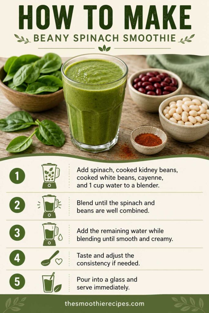How to Make a Beany Spinach Smoothie recipe vegan smoothie