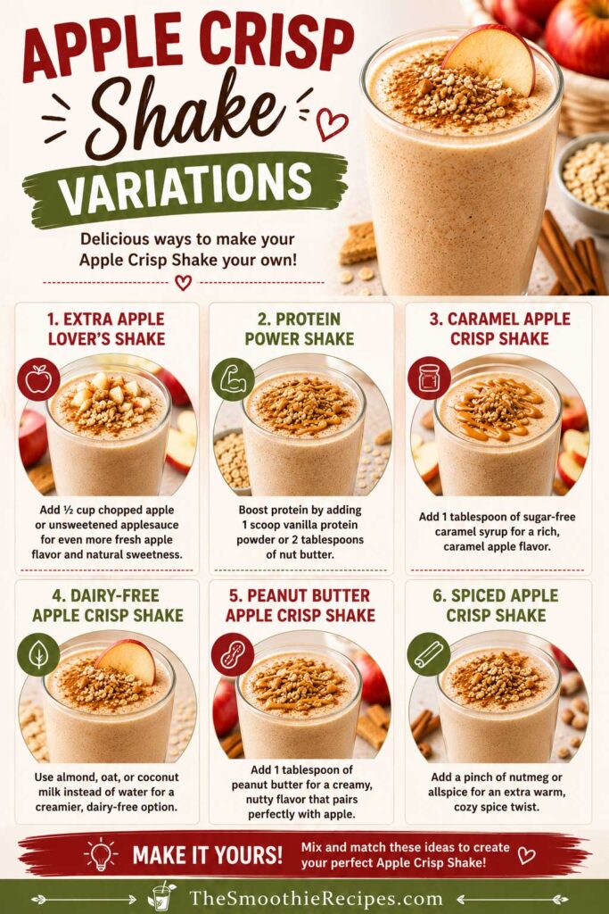 apple oatmeal smoothie Apple Crisp Shake Variations