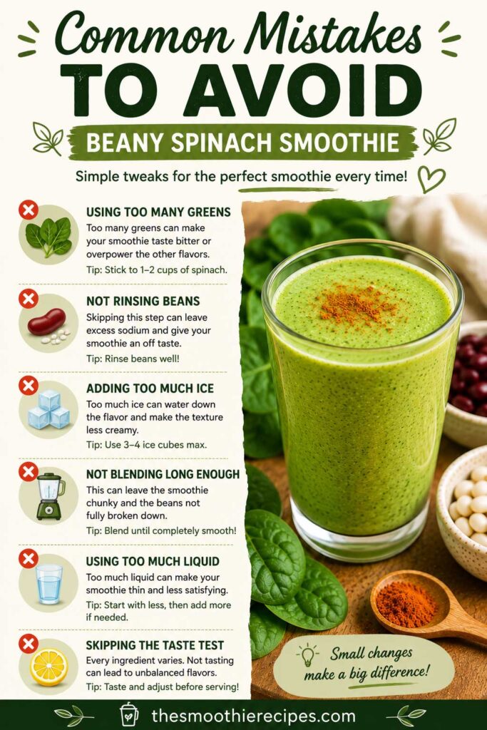 spinach bean smoothie recipe Common Mistakes to Avoid