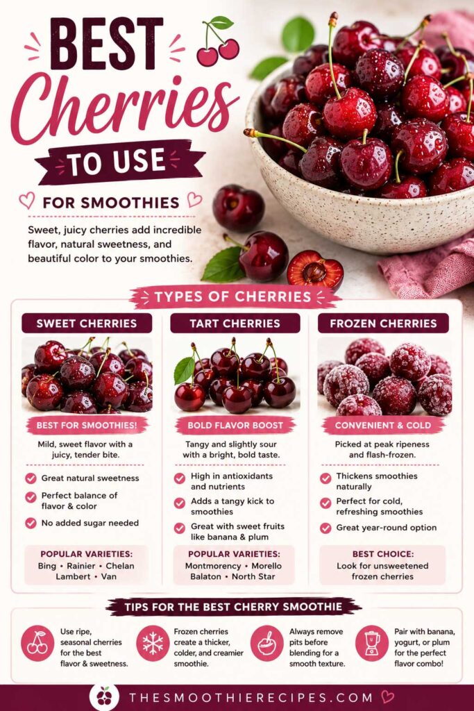 Best Cherries To Use for Cherry Plum Yogurt Banana smoothie