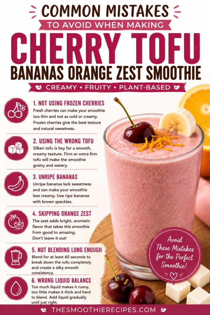 Common Mistakes to Avoid silken tofu smoothie healthy cherry smoothie