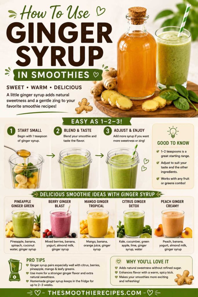 How To Use Ginger Syrup In Smoothies