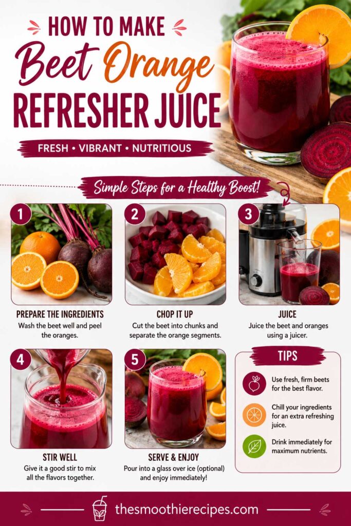 How to Make Beet Orange Refresher Juice