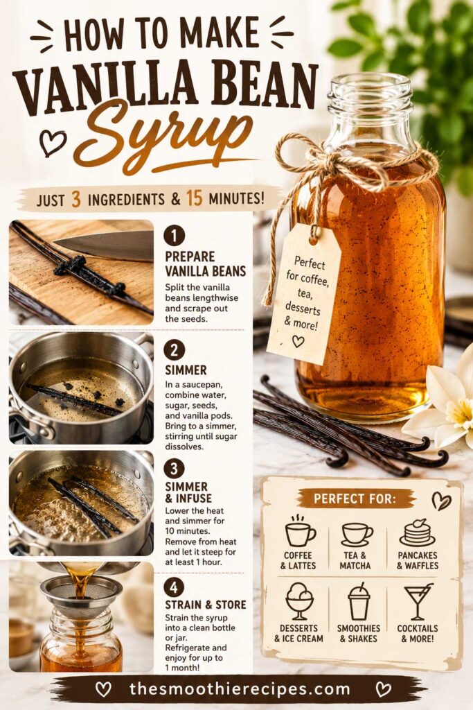 How to Make Vanilla Bean Syrup syrup for lattes