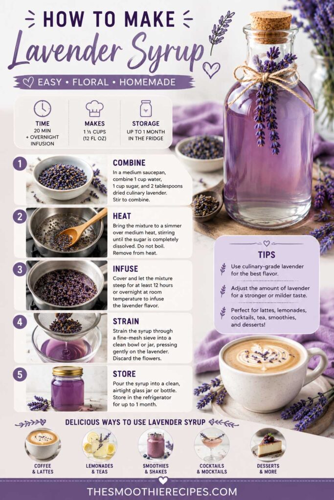 How to make dried lavender syrup