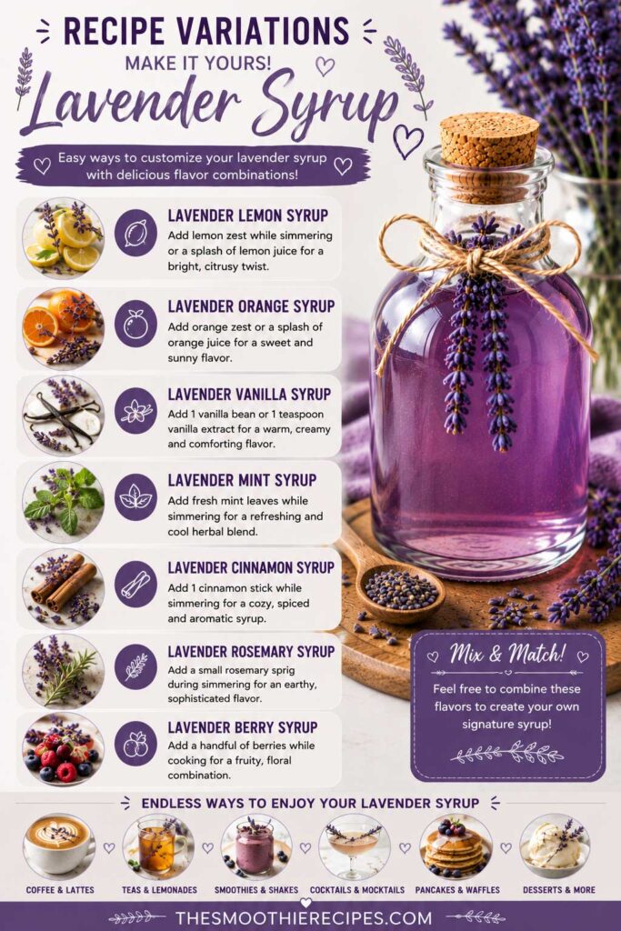 Lavender Syrup Variations homemade flavored syrup