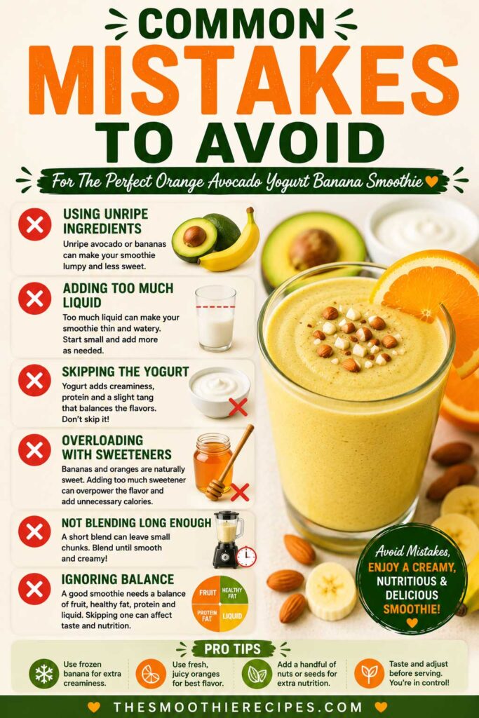 Orange Avocado Yogurt Banana Smoothie Recipe Common Mistakes To Avoid